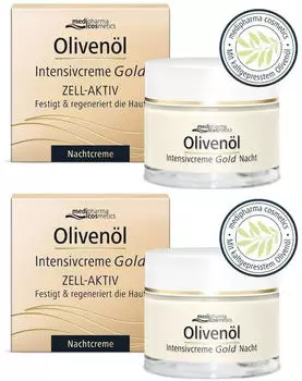 Medipharma Olivenöl Intensivcreme Gold Zell-Aktiv Nachtcreme (2x50ml)