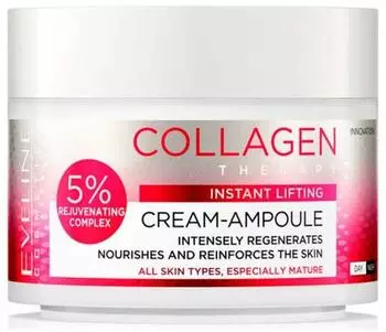 Eveline Cream-Ampoule therapy creme-Ampulle f&uuml;r Gesicht mit kollagen reife Haut 50 ml