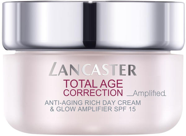 Lancaster Beauty Total Age Correction Amplified Anti-Aging Rich Day Cream & Glow Amplifier SPF 15 (50ml)