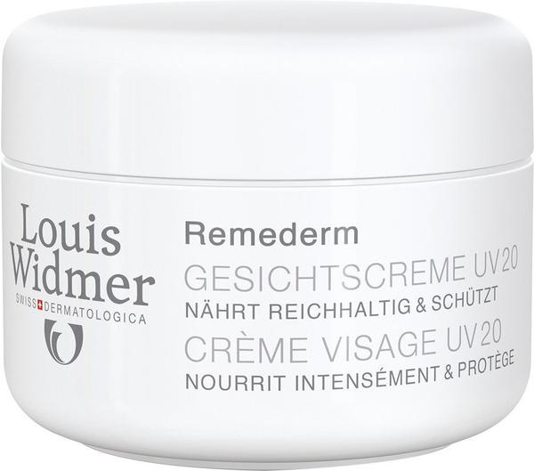 Louis Widmer Remederm Gesichtscreme unparfümiert UV 20 (50ml)