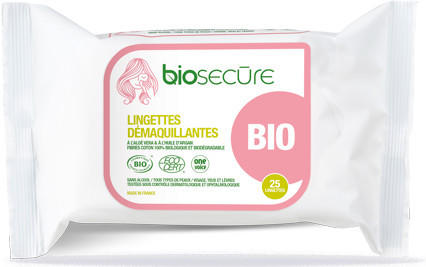 bio SECURE Facial cleansing wipes (25 pcs)