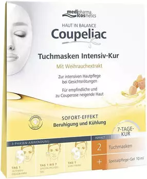 Medipharma Haut in Balance Coupeliac Tuchmasken Intensiv-Kur 7 Tage (1Set)