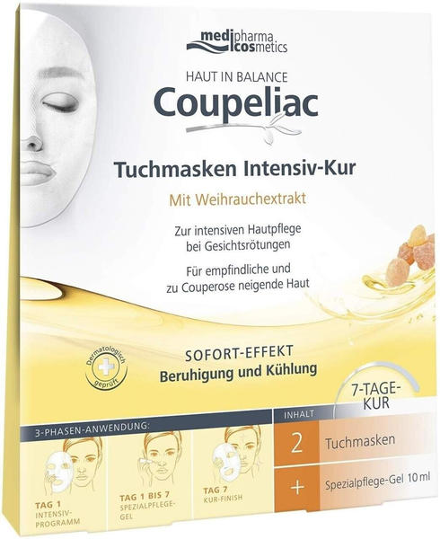 Medipharma Haut in Balance Coupeliac Tuchmasken Intensiv-Kur 7 Tage (1Set)