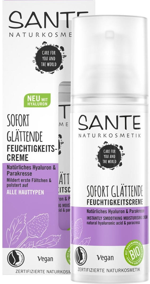 Sante Sofort Glättende Feuchtigkeitscreme Parakresse & Natürliches Hyaluron  (50ml) Test TOP Angebote ab 11,19 € (März 2023)