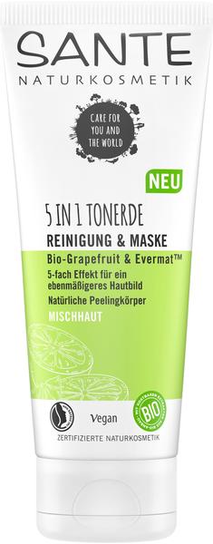 Sante Naturkosmetik Sante 5in1 Tonerde Reinigung Maske Bio-Grapefruit & Evermat (100ml)