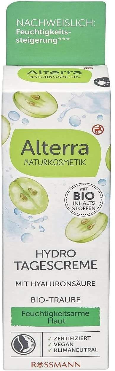 Alterra Hydro Tagescreme Bio-Traube & Bio-Weisser Tee 50 ml Test  82/100  (gut)