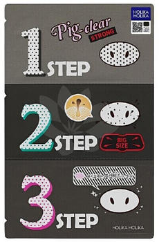 Holika Holika Pig Clear Blackhead 3-Step Kit (Strong)