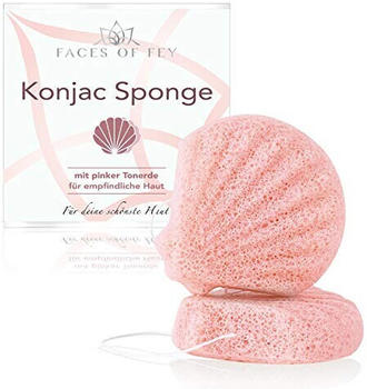 Faces of Fey Konjac Schwamm mit rosa Tonerde für empfindliche und sensible Haut