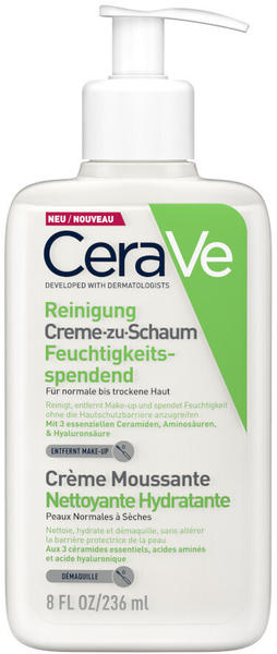 CeraVe Reinigung Creme-zu-Schaum Feuchtigkeitsspendend (236ml) Test ❤️  Jetzt ab 6,62 € (Mai 2022) Testbericht.de