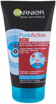 Garnier Pure Active 3in1 Aktivkohle Gesichtsmaske (150ml)