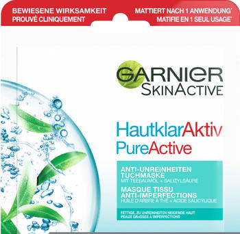 Garnier Hautklar Aktiv Anti-Unreinheiten Tuchmaske (1 Stk.)