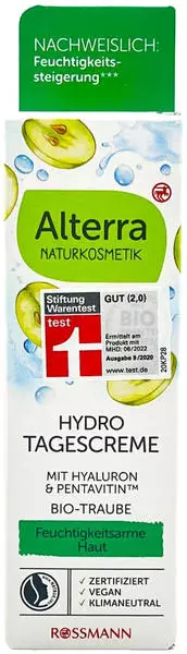 Alterra Hydro Tagescreme mit Bio-Traube (50ml) Test Tagescreme
