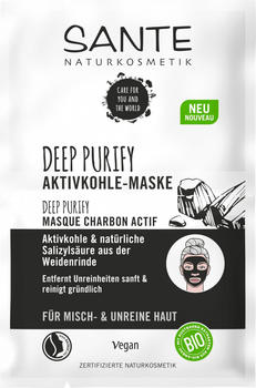Sante Gesichtsmaske Deep Purify Aktivkohle (2x4 ml)