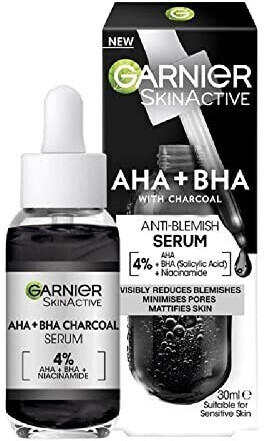Garnier Skin Active AHA+BHA Charcoal Anti-Blemish Serum (30ml)