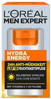 LOR&Eacute;AL PARIS MEN EXPERT Gesichtsgel "HYDRA ENERGY 24H ANTI-M&Uuml;DIGKEIT