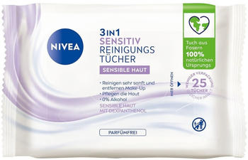 Nivea Sensitiv Reinigungstücher 3in1 (25Stk.)