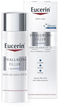 Eucerin Hyaluron-Filler + 3x Effect Day SPF15 Verj&uuml;ngende Tagescreme f&uuml;r normale Haut und Mischhaut (50ml)