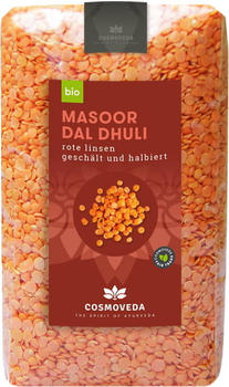 Cosmoveda Masoor Dal Dhuli Rote Linsen halbiert Bio (500g)
