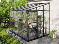 Vitavia - Anlehn-gew&auml;chshaus 'ida 5200', Schwarz, 5,2 M2, 3 Mm Esg/6 Mm Hkp