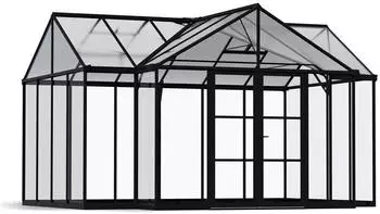 Palram Canopia Aluminium Gew&auml;chshaus Triomphe 454x380x285 cm Schwarz