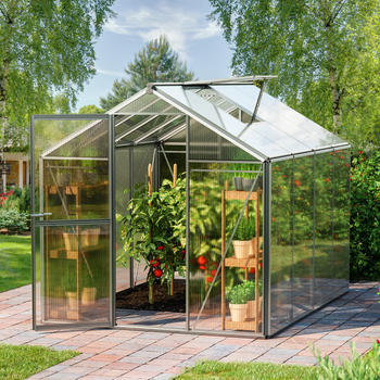GFP - Garten- & Freizeit-Profi 192 x 256 cm Gew&auml;chshaus ohne Setangebot 6 mm (GFPV00014)