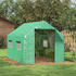 Outsunny Gewächshaus mit Rollfenster Stahl 2x3x2 m