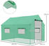 Outsunny Gewächshaus mit Rollfenster Stahl 2x3x2 m