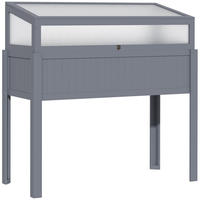HOCHBEET, Pflanzkasten, f&uuml;r Garten, Balkon und Terrasse, Tannenholz, PC-Panel, Grau