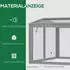 Outsunny Pflanzenbeet mit Abdeckung 90x80x58 cm Holz/Polycarbonat