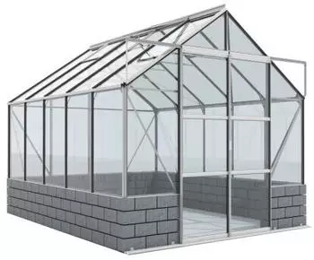 Vitavia Cassandra 8300 (3mm ESG, Alu silber) mit Sockel anthrazit