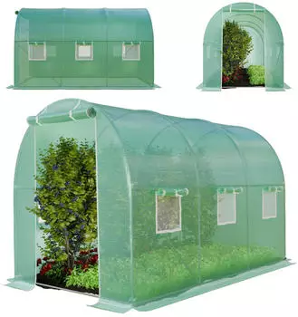 Garmio Cicata Foliengew&auml;chshaus 3 x 2 m Polyethylen gr&uuml;n