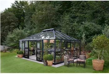 Juliana Grand Oase 25,6 m² 439 x 583 x 331 cm 3 mm ESG, Alu anthrazit/schwarz