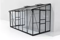 Vitavia - Anlehn-gew&auml;chshaus 'ida 7800', Schwarz, 7,8 M2, 3 Mm Esg/6 Mm Hkp