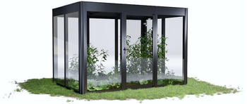 SunElements Design Gewächshaus SunGarden Infinity mit Photovoltaikdach 3.2 anthrazit-metallic (11132)