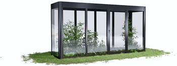 SunElements Design Gewächshaus SunGarden Infinity mit Photovoltaikdach 4.1 anthrazit-metallic (11141)