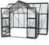 Vitavia Clarus Gewächshaus inkl. Fundament 383x383 cm Aluminium schwarz