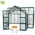 Vitavia Clarus Gewächshaus inkl. Fundament 383x383 cm Aluminium smaragd