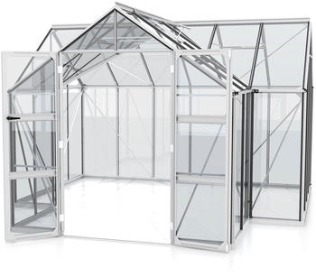 Vitavia Clarus Gew&auml;chshaus inkl. Fundament 383x383 cm Aluminium aluminium eloxiert