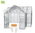 Vitavia Clarus Gewächshaus inkl. Fundament 383x383 cm Aluminium aluminium eloxiert