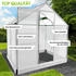 Brast Aluminium Gewächshaus 130 x 190 x 195 cm mit Stahlfundament silber