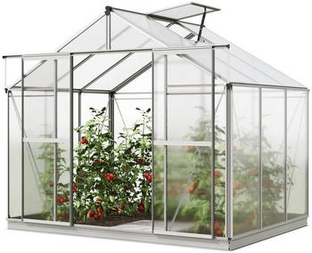 GFP - Garten- & Freizeit-Profi Jasmin 4 inkl. Alu-Fundamentrahmen & automatischem Fensteröffner 192 cm x 192 cm x 256 cm