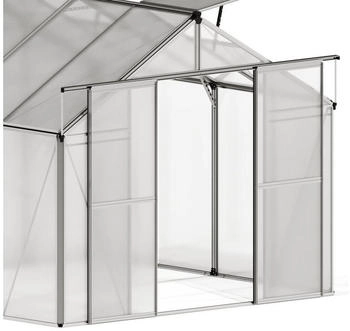 GFP - Garten- & Freizeit-Profi Jasmin 4 inkl. Alu-Fundamentrahmen & automatischem Fensteröffner 192 cm x 192 cm x 256 cm – Komfortables Gärtnern durch durchdachte Ausstattung