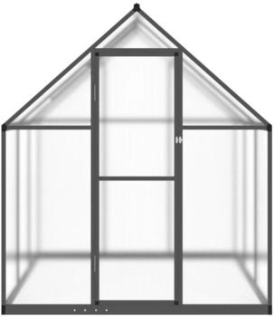 vidaXL Gew&auml;chshaus mit Fundamentrahmen anthrazit 169x169x195 cm Alu