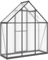 vidaXL Gew&auml;chshaus mit Fundamentrahmen Anthrazit 169x58x195 cm Alu