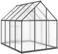 vidaXL Gew&auml;chshaus mit Fundamentrahmen Anthrazit 224x169x195 cm Alu