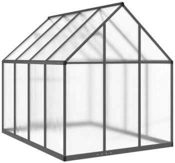 vidaXL Gew&auml;chshaus mit Fundamentrahmen anthrazit 224x169x195 cm Alu 224 cm x 195 cm