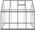 vidaXL Gewächshaus mit Fundamentrahmen anthrazit 224x169x195 cm Alu 224 cm x 195 cm