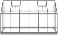 vidaXL Gew&auml;chshaus mit Fundamentrahmen Anthrazit 334x169x202 cm Alu