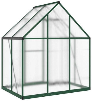 vidaXL Gew&auml;chshaus mit Fundamentrahmen gr&uuml;n 169x114x195 cm Aluminimum gr&uuml;n 169 cm x 195 cm