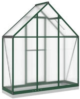 vidaXL Gew&auml;chshaus mit Fundamentrahmen Gr&uuml;n 169x58x202 cm Aluminimum